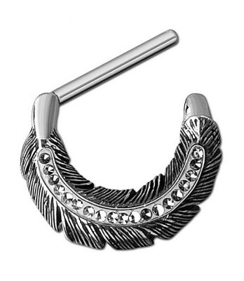 CLICKER WITH CRYSTAL FEATHER